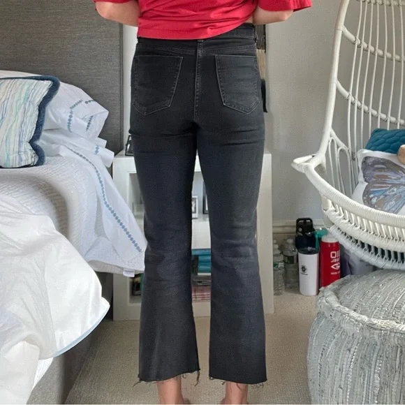 Zara black cropped flare jeans - Picture 2 of 2